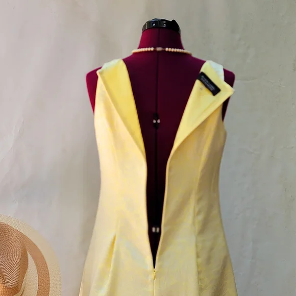 Evan Picone Dress Vtg Sz 2 Brocade Fit & Fare Classic Timeless Jacquard - Picture 7 of 16